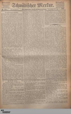 Schwäbischer Merkur : mit Schwäbischer Kronik und Handelszeitung : Süddeutsche Zeitung