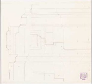 Park Hotel, Posen: Gesims, Pilaster in der runden Halle: Profile 1:1