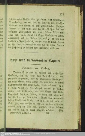 Acht und dreissigstes Capitel. Gebäude. - Kirchen