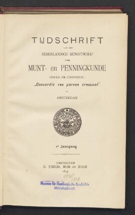 1.1893: Tijdschrift van het Koninklijk Nederlandsch Genootschap voor Munt- en Penningkunde