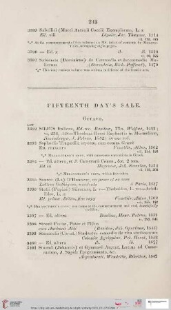 Fifteenth day´s sale (Nr. 3392 - 3587)