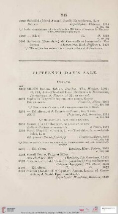 Fifteenth day´s sale (Nr. 3392 - 3587)