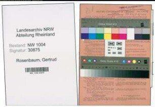 Entnazifizierung Gertrud Rosenbaum , geb. 01.05.1888 (Sekretaerin)