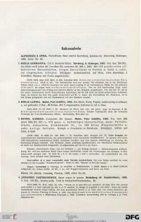 Inkunabeln (Nr. 1-10)