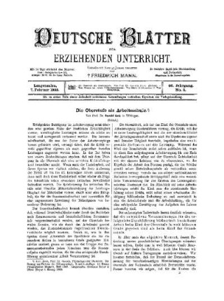 Die Oberstufe als Arbeitsschule : (Schluß)