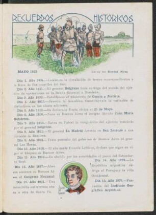 Recuerdos históricos MAYO 1925