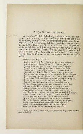 A. Heraklit und Parmenides