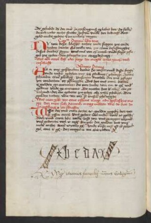 Nennung des Schreibers mit Buchstabenband (Devise?) (Nachtrag)