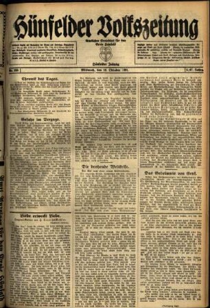 Ausgabe vom Mittwoch, den 12. Oktober 1921.