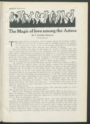 The magic of love among the Aztecs : (Translation)