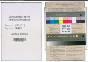 Entnazifizierung Helene Jansen , geb. 16.09.1904 ()