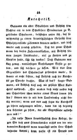 Katechetik : (Fortsetzung folgt)