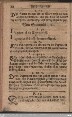 Von Vermächtnissen