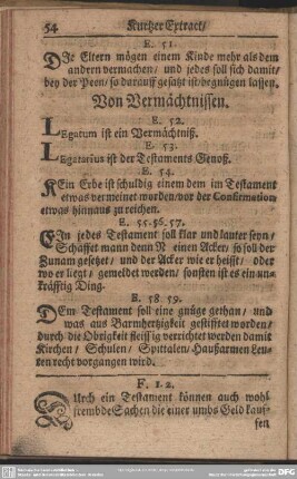 Von Vermächtnissen