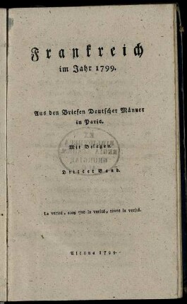 1799,3: Frankreich im Jahr 1799