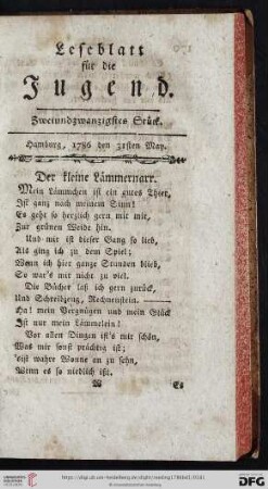 Zweiundzwanzigstes Stück