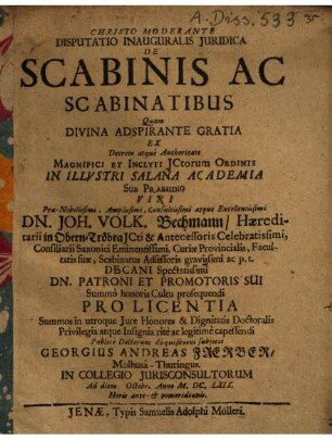 Disputatio Inauguralis Iuridica De Scabinis Ac Scabinatibus