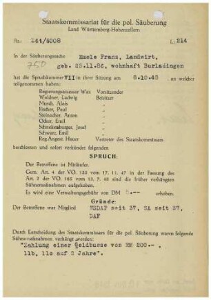 Emele, Franz