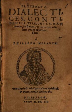 Erotemata Dialecticae et Rhetoricae Philippi Melanthonis et Praeceptionum Erasmi Roterodami
