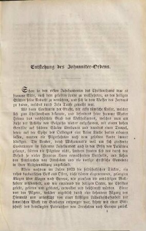 Geschichte des Johanniter-Ordens