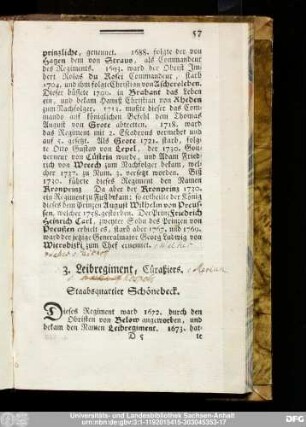 3. Leibregiment, Cüraßiers.