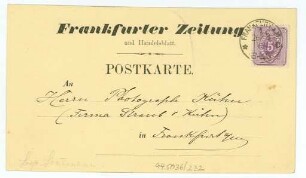 Korrespondenz von Leopold Sonnemann an Kühn