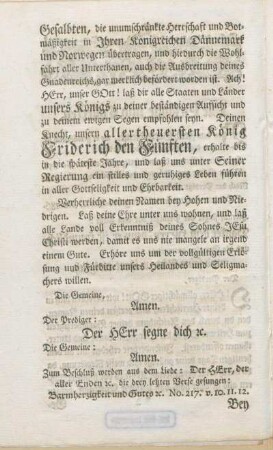 Die Gesänge und Collecten.