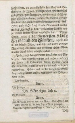 Die Gesänge und Collecten.