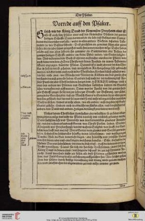Vorrede auff den Psalter