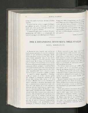 Per L'Espansione Economica Dell'Italia.