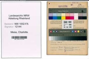 Entnazifizierung Charlotte Meiss, geb. 25.05.1911 (Filialleiterin)