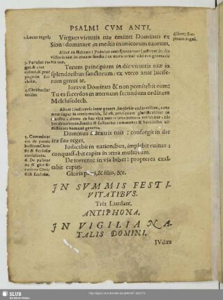 In summis festivitatibus - In vigilia Natalis Domini