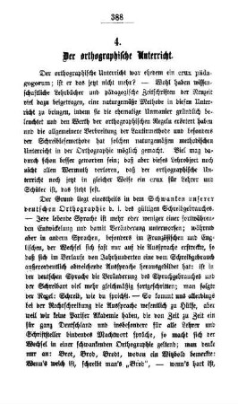 Der orthographische Unterricht