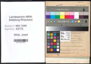Entnazifizierung Josef Wirtz , geb. 03.04.1888 (Revisor)