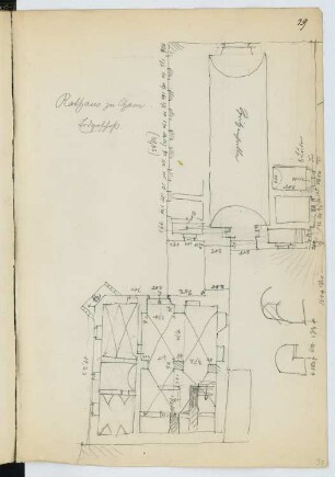 Rathaus, Cham: Grundriss EG (aus: Skizzen- und Fotoalbum 21)