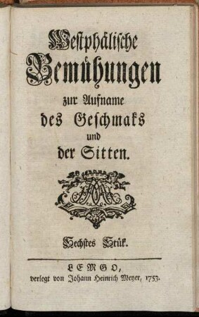 Sechstes Stük.