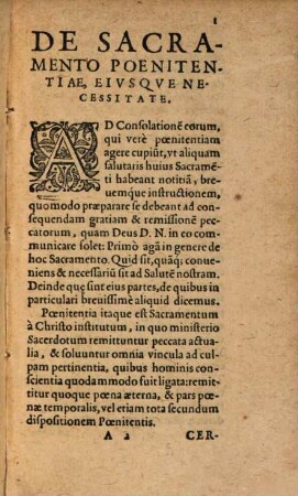 Brevis tractatus de Sacramento Poenitentiae ...