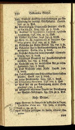 Rohe Bücher.