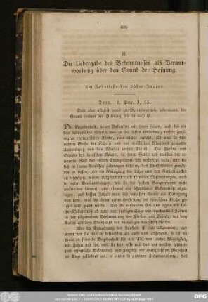 II. Die Uebergabe des Bekenntnisses als Verantwortung über den Grund der Hofnung. Am Jubelfeste des 25sten Junius.