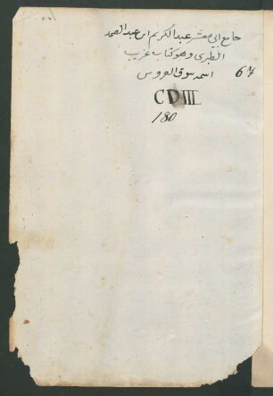 K. al- Ǧāmiʿ al-maʿrūf bi-Sūq al-ʿarūs