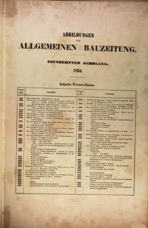 Allgemeine Bauzeitung  : mit Abbildungen ; österreichische Vierteljahrschrift für den öffentlichen Baudienst, 19. 1854