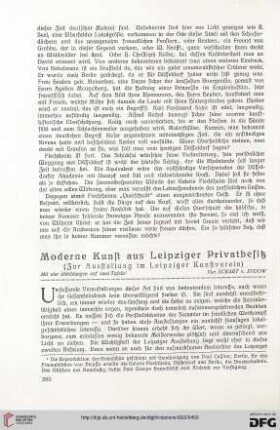 14: Moderne Kunst aus Leipziger Privatbesitz : (Zur Ausstellung im Leipziger Kunstverein)