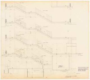 Technische Universität Berlin Elektrotechnische Institute, 2. Bauabschnitt: Treppenhaus Schnitt 1:20