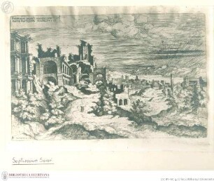 Praecipua aliquot Romanae antiquitatis ruinarum monumenta ..., Palatin mit den Ruinen des Septizoniums