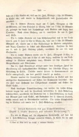 C. Korps-Artillerie bis zur Demobilmachung.