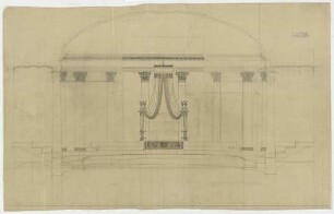 Thiersch, Friedrich von; Wiesbaden; Kurhaus - Ansicht, Schnitt