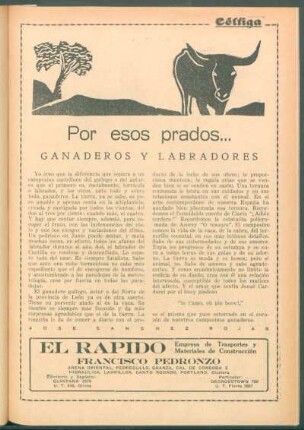 Por esos prados... : Ganaderos y labradores