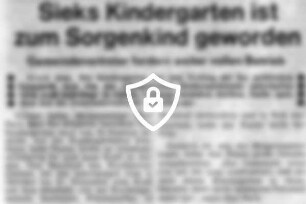 Sieks Kindergarten ist zum Sorgenkind geworden