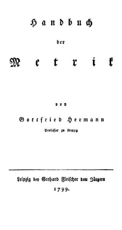 Handbuch der Metrik