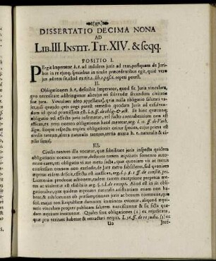 Dissertatio Decima Nona.